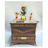 Cast Iron Organ Grinder Mechanical Bank