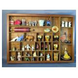 Display Shelf, 17.5" x 24", Including Miniature Collectibles