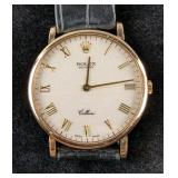 Rolex Cellini 18K Yellow Gold Watch On Genuine Crocodile Leather Strap With Rolex Crown Buckle, W060