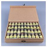 Mini Gemstone And Mineral Bottle Display Set In Case, 40 Bottles 