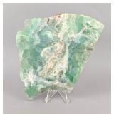 Polished Green Fluorite Slab, 7.25" x 6" 