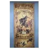 Miles City Montana Bucking Horse Sale Rodeo Poster Signed By Artist Bob Coronato, 38.75" x 17.5" 