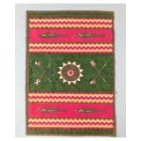 Multicolor Tobacco Felt With Chevron Pattern, 8.5" x 6" 