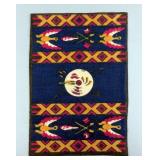 Multicolor Tobacco Felt With Diamond Pattern, 8.25" x 5.75" 