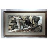 George Shumate "Rocky Haven" Art Print, 21" x 38", Framed Under Glass, With Print Envelope And Paper