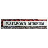 Wood Hand Crafted Railroad Museum Sign Wood Hand Crafted Railroad Museum Sign