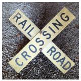 Railroad Crossing Sign, Approx 48" x 48"  Railroad Crossing Sign, Approx 48" x 48"