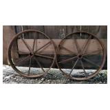 Rustic Metal Wheels, Qty 2 Rustic Metal Wheels, Qty 2