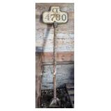 Railroad Crossing Sign, Numbered "4780" Railroad Crossing Sign, Numbered "4780"