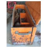 Industrial Chain Saw With Parts in Wood Storage Box  Industrial Chain Saw With Parts in Wood Storage Box