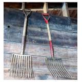 Ten Tine Pitchforks, Qty 2  Ten Tine Pitchforks, Qty 2