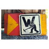 Road Work and Warning Signs, Qty 4  Road Work and Warning Signs, Qty 4