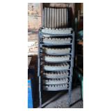 Metal With Wood Slat Outdoor Chairs, Qty 8  Metal With Wood Slat Outdoor Chairs, Qty 8