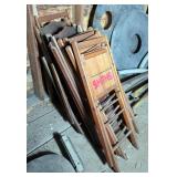 Wood Folding Chairs - Approx Qty 7  Wood Folding Chairs - Approx Qty 7