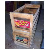 Vintage Wood Crates Including La Joya Lake and Lusk Brands  Vintage Wood Crates Including La Joya Lake and Lusk Brands