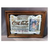 "Coca-Cola Relieves Fatigue" Advertising Framed Mirror 