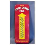 Royal Crown Cola Vintage Metal Thermometer Sign 