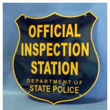 Official Inspection Station Enamel Sign