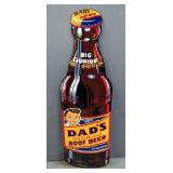 Dads Old Fashioned Root Beer " Big Junior" 45" Enamel Sign