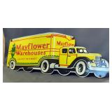 Mayflower Warehouses Truck Shape Enamel Sign 