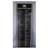 101 Greatest Movie Quotes Lacquered Sign