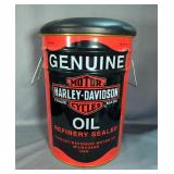 Harley Davidson Oil Can Bucket Stool With Padded Seat