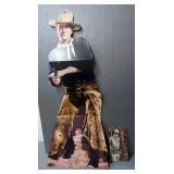 John Wayne Life Size Cardboard Cutout And John Wayne Signature Photo Tin Poster Reproduction 