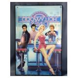 Lighted Hollywood Diner Framed Poster 