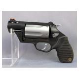 Taurus The Judge Public Defender Poly .45 LC/ .410 ga 5-Shot Revolver SN# ES422401, Fiber Optic Sigh Taurus The Judge Public Defender Poly .45 LC/ .410 ga 5-Shot Revolver SN# ES422401, Fiber Optic Sigh