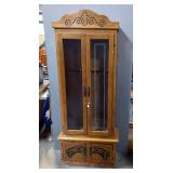 Gun Cabinet With Glass Doors And Lower Storage, Holds 10 Long Arms, Includes Keys  Gun Cabinet With Glass Doors And Lower Storage, Holds 10 Long Arms, Includes Keys