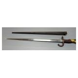 French Sword Bayonet, Serial Number 6935, Believed To Be For M1874 Gras Rifle, 20" Blade, In Matchin French Sword Bayonet, Serial Number 6935, Believed To Be For M1874 Gras Rifle, 20" Blade, In Matchin