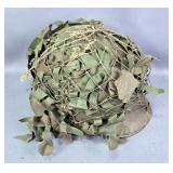 US Military Helmet With Camo Leaf Cover  US Military Helmet With Camo Leaf Cover