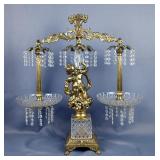Hollywood Regency Style Metal & Crystal Scale
