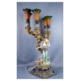 OK Lighting Figural Lily Candelabra Lamp