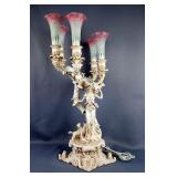 OK Lighting Figural Lily Candelabra Lamp
