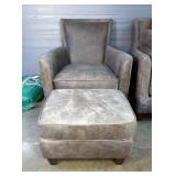 Flexsteel Leather Armchair And Ottoman