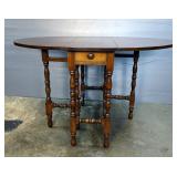 Drop Leaf Table With Single Drawer
