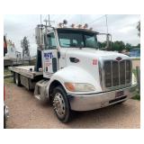 2010 Peterbilt 330 Flat Bed Tow Truck with Chevron Lift Bed, VIN 2NPNHM6X2AM109065, Miles On Odomete 2010 Peterbilt 330 Flat Bed Tow Truck with Chevron Lift Bed, VIN 2NPNHM6X2AM109065, Miles On Odomete