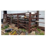 Square Pipe Rack With Scrap Metal Contents Square Pipe Rack With Scrap Metal Contents