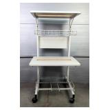 Rolling Metal Utility Cart With Shelves Rolling Metal Utility Cart With Shelves