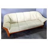 Leather Sofa with Wood Frame Leather Sofa with Wood Frame