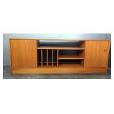 Mid-Century Modern Style Credenza With Sliding Doors And Shelves Mid-Century Modern Style Credenza With Sliding Doors And Shelves