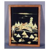 Decorative Asian Bamboo Art Of Women Gathering Decorative Asian Bamboo Art Of Women Gathering