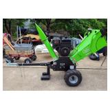 Wallemac Gas Powered 6" Wood Chipper With Tow Hitch  Wallemac Gas Powered 6" Wood Chipper With Tow Hitch