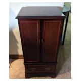 Jewelry Armoire with Hanging and Drawer Storage Jewelry Armoire with Hanging and Drawer Storage