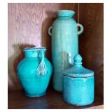 Decorative Ceramic Vases, Qty 3 Decorative Ceramic Vases, Qty 3