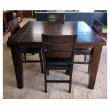 Ashley Furniture Butterfly Leaf Pub Table With Chairs, Qty 4 Ashley Furniture Butterfly Leaf Pub Table With Chairs, Qty 4