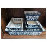 Nested Baking Dish Set with Floral Design, Qty 5  Nested Baking Dish Set with Floral Design, Qty 5