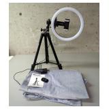 UBeesize 10.2" Selfie Ring Light with Tripod & Kate Background Cloth UBeesize 10.2" Selfie Ring Light with Tripod & Kate Background Cloth