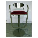 Modern Style Swivel Bar Stool With Upholstered Seat Modern Style Swivel Bar Stool With Upholstered Seat